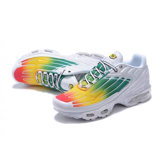 Kixify Air Max Plus 3 (M) White Green and Yellow Shoes