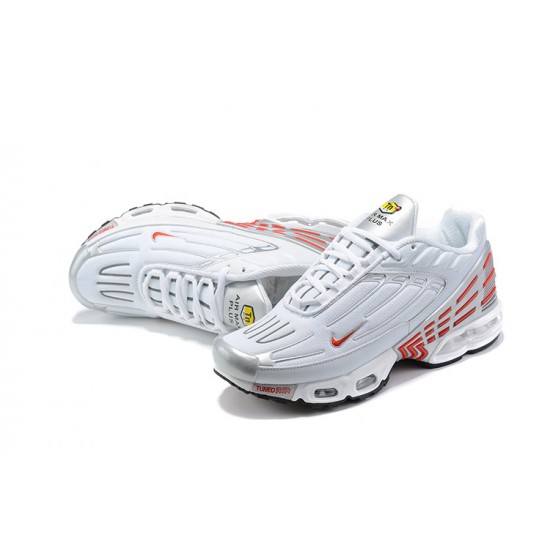 Kixify Air Max Plus 3 (M) White Red and Silver Shoes