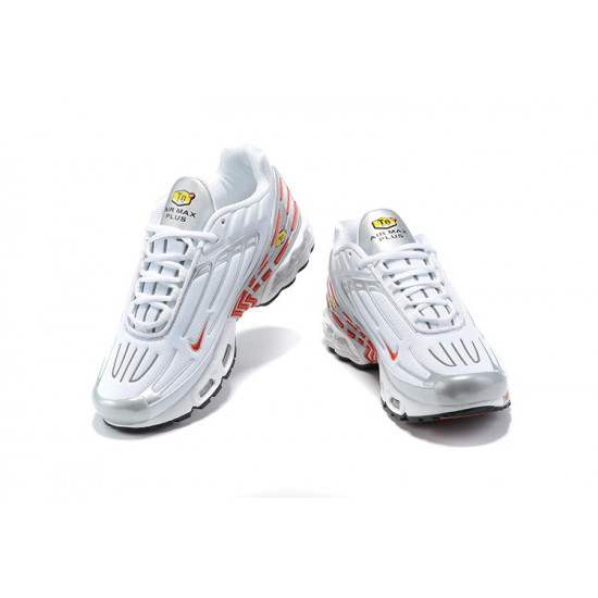 Kixify Air Max Plus 3 (M) White Red and Silver Shoes